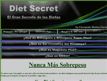 Tablet Screenshot of dietsecret.es